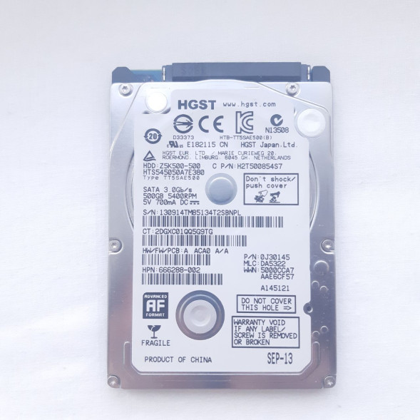 Жесткий диск 2.5" SATA-II 500Gb Hitachi Z5K500 [HTS545050A7E380] 5400 Cache 8MB