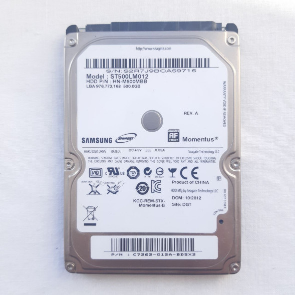 Жесткий диск 2.5" SATA-II 500Gb Seagate Momentus ST500LM012